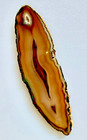Polished Natural Geode Translucent Crystal Agate Slice Tan Banding 51grs   5 l