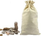 3 Canvas Coin Money Sacks Bag 10 By 17 Inches Bank Deposit Change Transit Dra   