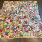 Vtg Quilt Handmade Queen Size 78   x88    Patchwork Cozy Farmhouse Grandma