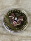 2017 American Eagle Walking Liberty Colorized Gold Plated 1oz  999 Silver Dollar