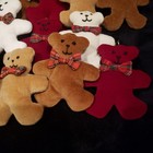 Teddy Bear Vintage Christmas Ornament Lot Of 20 Dakin Plush 1984 Brown White Red
