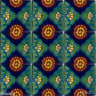 C324 - Mexican Handmade Talavera Clay Tile Folk Art 4x4   Handpainted