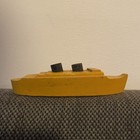 Antique Tug Boat Toy Vintage C  1920-1950 Folk Art Carving Ocean Liner Ship