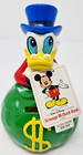Walt Disney Bank Scrooge Mcduck Green Money Bag New W  Tags Rare Vintage