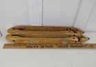 Set Of 2 Vintage Antique Loom Wooden Shuttle Boat For Weaving 17  Missing Parts
