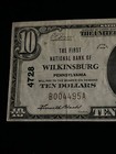 1929  10 First National Bank Wilkinsburg Pennsylvania National Currency  4728