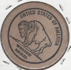 1969  Dow City-arion  Iowa Centennial  Token  Buffalo Wooden Nickel