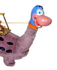 Vintage 1962 Marx Fred Flintstones Dino Japan Batter Op Toy - Works