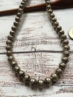 Antique Native American Navajo Sterling Silver Beads Necklace