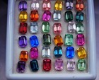 18 Pcs Emerald Cut 7x5 Mm Natural Mix Color Sapphire Certified Gemstone Lot 