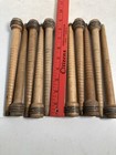 Wood Bobbins Spools Wooden Industrial Style Spindles 8 75  Wooden Quills Lot-10 