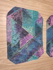 Set Of 4 1980s Vintage Placemats 16 5x11 5 Green And Purple
