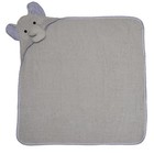 Everyday Kids Hooded Baby Toddler Bath Towel - Gray Elephant