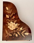 Reuge Grand Piano Music Box Swiss Movement Italy Marquetry Jewelry Box  lady 