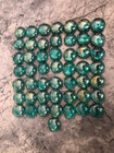 Glass Cabochons 50 Pieces - Blue - Round oval Dome - 18mm  3 4  