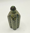 Antique Chinese Snuff Bottle Shagreen Sharkskin Silver Metal Stopper Era 19th C