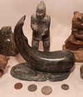 Moby Dick Vtg Inuit Whale Stone Carving Pnw Alaska Canada Fish Figurine Statue