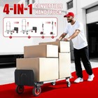 4 In 1 Aluminum Folding Hand Truck Dolly Cart With Wheels 600 Lbs Capacity Co   