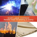 Yesright Welding Blanket Fireproof 4 X 6ft Thickened Fiberglass Fireproof Blanke