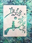 Kitty Cat Looking At Moon Stencil For Painting Or Crafting - Diy Cat Lover Art