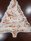 Vintage Glazed Ceramic  Divided Christmas Tree Platter - Atlantic Mold - Mcm