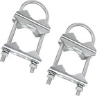 Double Antenna Mast Clamp  Antenna Mount Bracket Kit V Jaw Block With U Bolts