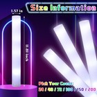 48 Pcs Led Foam Sticks Bulk White Light Up Sticks Flashing Glow Baton Wands T   
