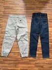 Lot Of 2 Pcs Kids  Lee Jogger Relaxed Ft Sz 7   Faded Glory Jeans Sz 8s