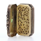 W   D Tourmaline Antique Vinaigrette Box Sterling 925 Gilded Birmingham England