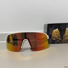 Oakley Sutrolites Cycling Sports Glasses For Men  White Frame With Red Lens 9496