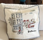 Pottery Barn Crewel Embroidered San Francisco Design Pillow Cover 18  X 18 
