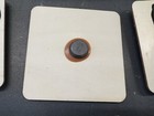Original Hand Painted Fridge Magnet Art Retro 70   s Style Modernism
