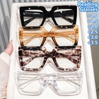 Oversized Square Reading Glasses Readers Lightweight Eyeglasses Eyewear For