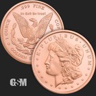 Lot Of 100 X 1 Oz Mixed  999 Fine Copper Rounds Bullion 5 Tube Of 20 See Photos