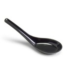 Japanbargain  Pack Of 8 Black Melamine Soup Spoons  Japanese 5 5 Inch 