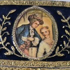 Vtg 1970s Estee Lauder Solid Perfume Enamel Compact Victorian Couple Cameo Empty