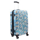 Tropical Flower 3-piece Expandable Hardside Spinner Luggage Set - Sky Blue