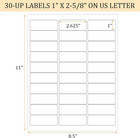 1  X 2-5 8  Shipping Address Labels 900 Label Stickers Paper For Laser inkjet Pr