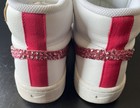 Women   s Nike Court Royale 2 Mid Top Trainers White pink Customized Sequins Sz 7