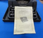 Vintage 1940 Underwood Deluxe Leader Portable Typewriter  Case  User Manual