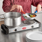 Commercial Kitchen Double Burner Countertop Cooking Range Catering Buffet 120v