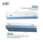 Hms 1000 6000 Grit Whetstone Kit Bamboo Base Angle Guide Knife Sharpening Stone