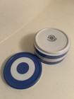 Vtg  Tg Green Cornishware Refrigerator  Larder Box- Judith Onions 1960s Bullseye