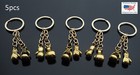 5x Pcs Lot Gold Boxing Golden Gloves Keychain Keyring Charms Key Chain Ring Gift