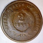 1864 Two Cent Coin Full Bold Date 2 Cents Lot 2c  14   Nr  Free Ship