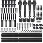 12ft Double Sliding Barn Door Hardware Closet Track Kit Stable Bedroom Set 