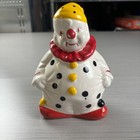 Vintage Clown Ceramic Polka Dot Circus Decor 7 Inch Tall Red Shoes Yellow Bozo