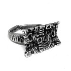 Vtg Mid Century Artisan 1970s Israel Modernist Sterling Silver Abstract Art Ring