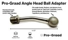 Pro-graad Angle Head Ball Adapter - Fits Tapetech  Columbia  Level 5  Drywall   