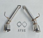 Q50 Muffler Delete Exhaust For 14-up Infiniti Axle Back Double Wall Dual Tips